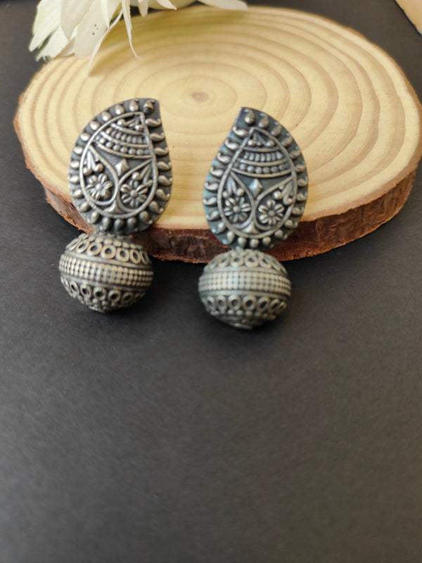 Diya Oxidize Stud Earrings