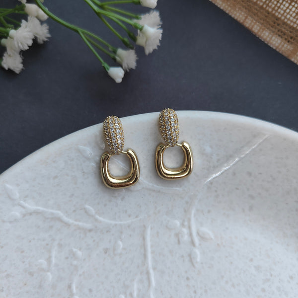 Gia Open Rectangular Drop Earring