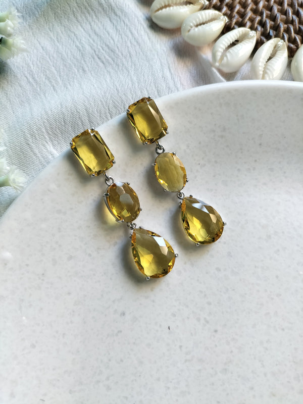 Gia Golden Glow Triple Drop Earrings