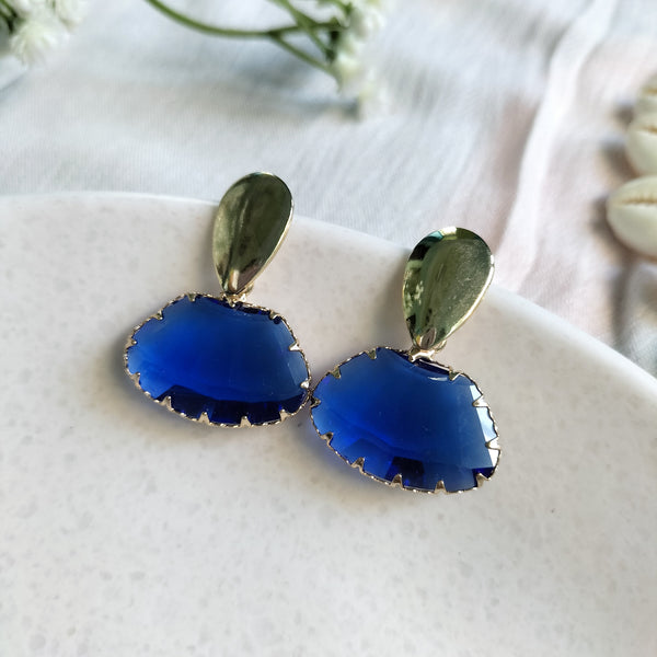 Gia Vibrant Teardrop Glass Stone Earrings