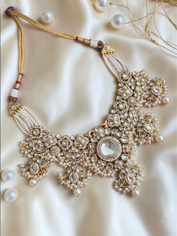 Adhira Royal Polki Kundan Necklace Set