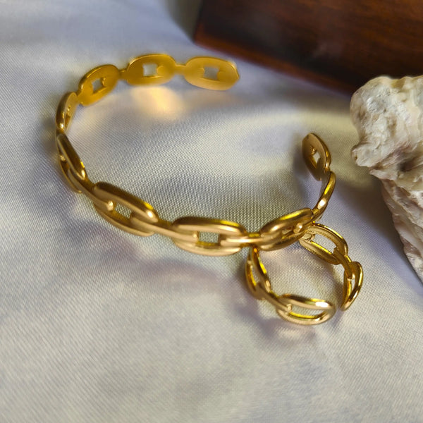 Kala Anti Tarnish Kada With Ring