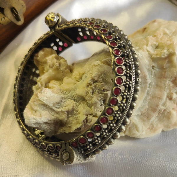 Anjali Vintage Look Oxidize Silver kada