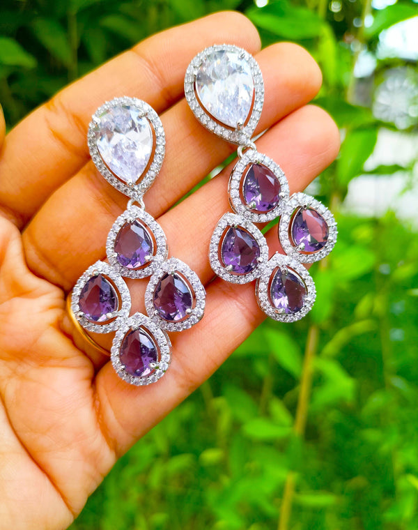 Kiara  Radiant American Diamond Earrings
