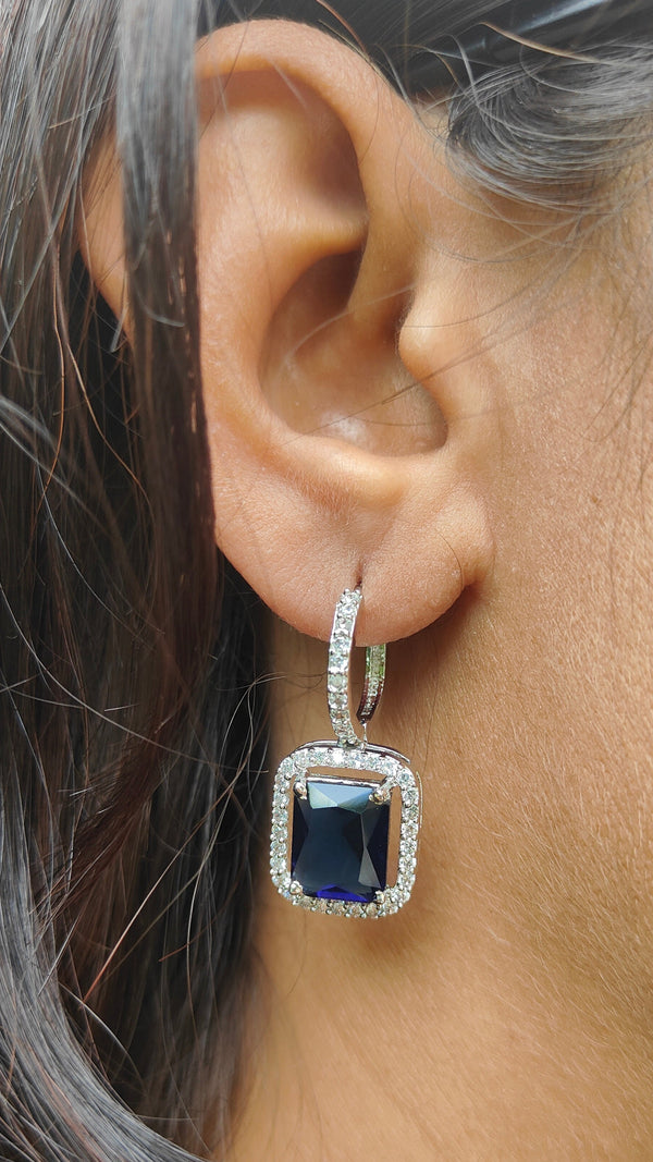 Kiara American Diamond Hoop Earrings
