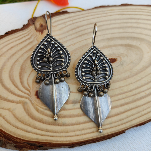 Diya Silver Replica Earrings
