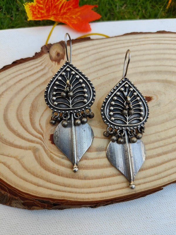 Diya Silver Replica Earrings