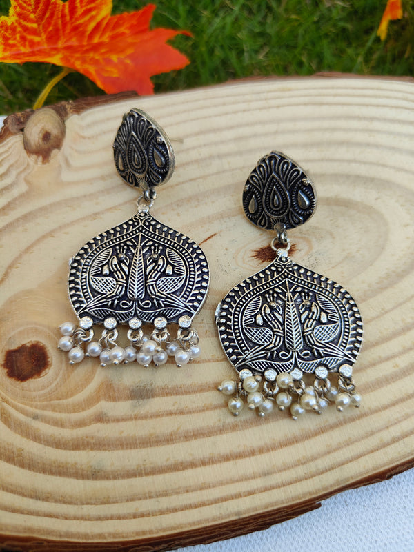 Diya Silver Replica Drop Earrings