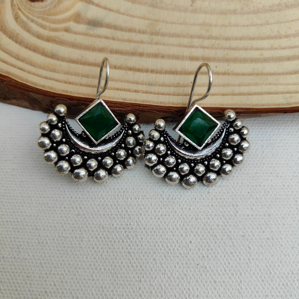 Diya Silver Replica Loop Earrings