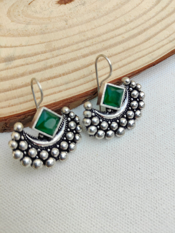 Diya Silver Replica Loop Earrings