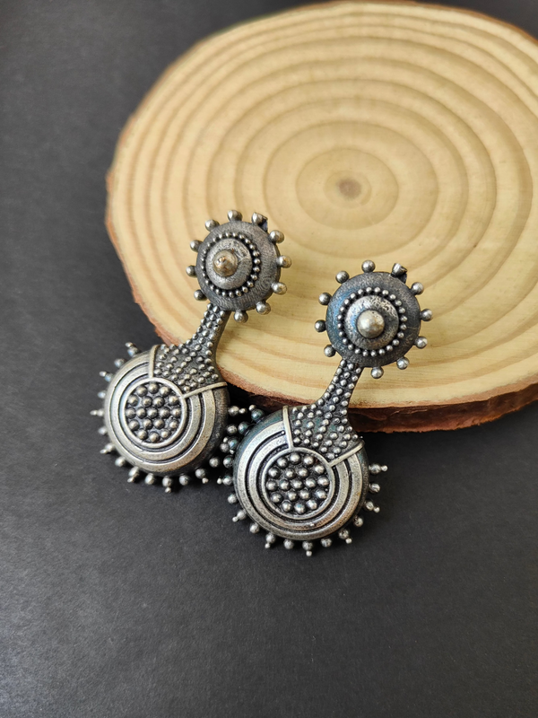 Diya Silver Look A Like Earrings