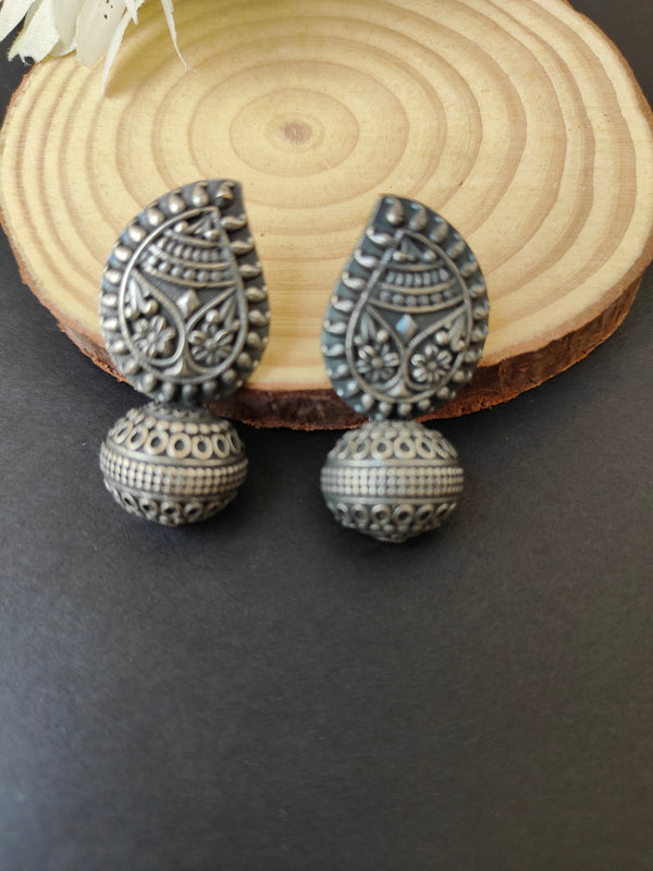 Diya Oxidize Stud Earrings