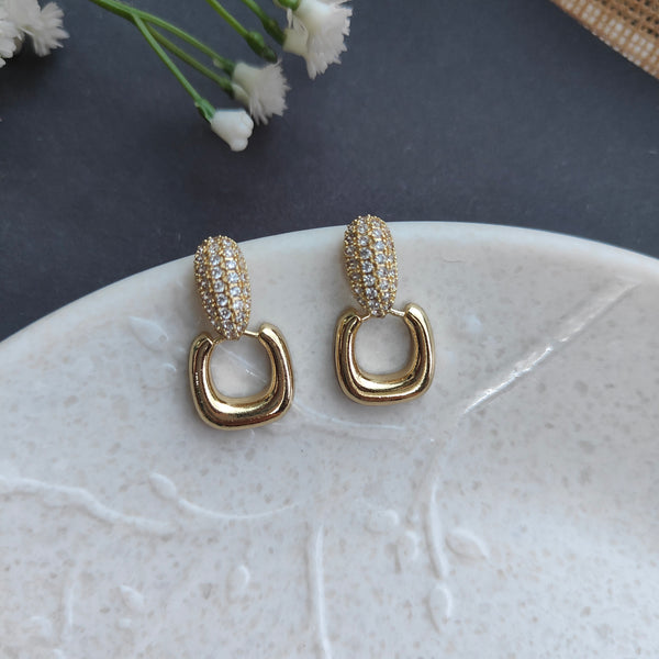 Gia Open Rectangular Drop Earring