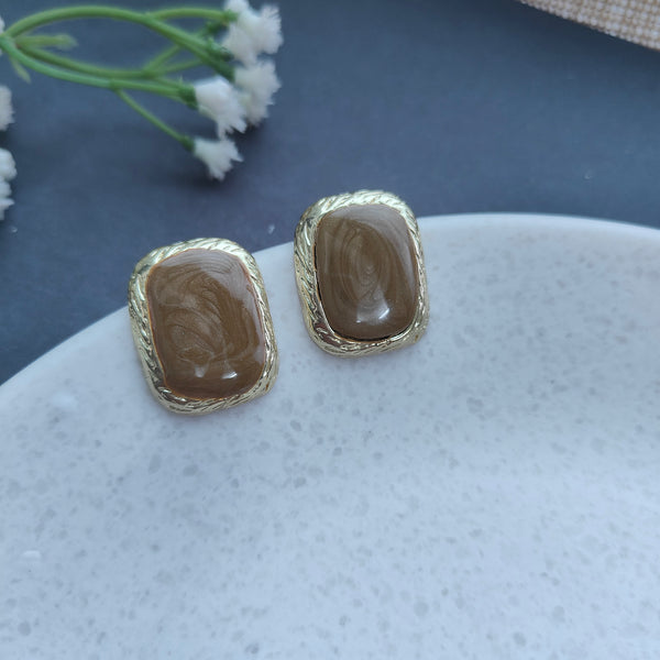 Gia Rectangle Stud Earrings
