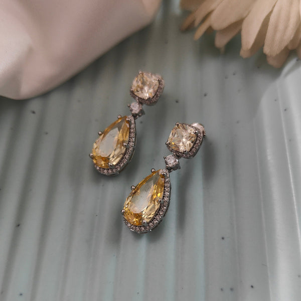 Kiara Premium American Diamond Tear Drop Earrings