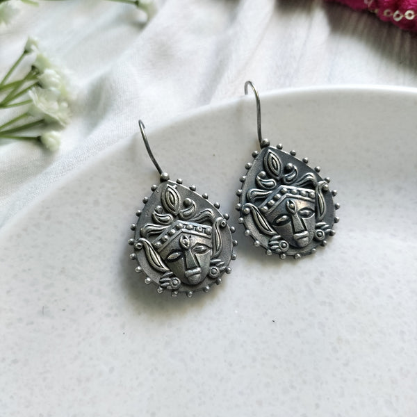 Diya Shakti Silver Danglers