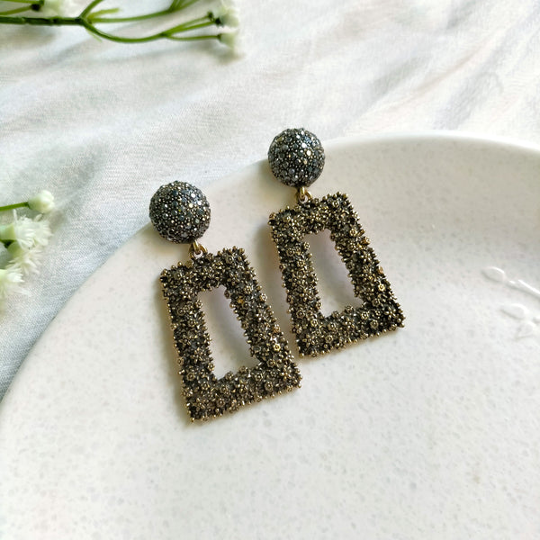 Gia Shadow Bloom Geometric Earrings