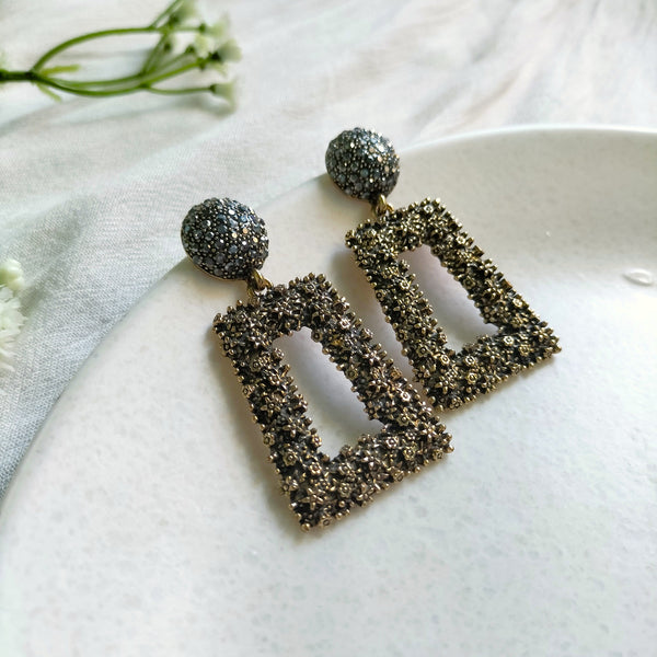Gia Shadow Bloom Geometric Earrings