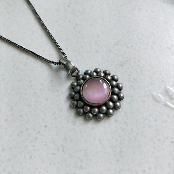 Myra Blossom Chain Pendant With Earrings