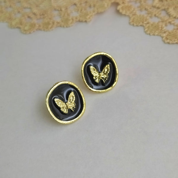 Gia Midnight Bloom Butterfly Studs