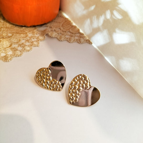 Gia Anti Tarnish Heart Shape Earrings