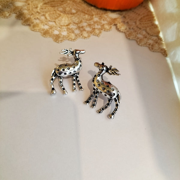 Gia Sparkling Reindeer Stud Earrings