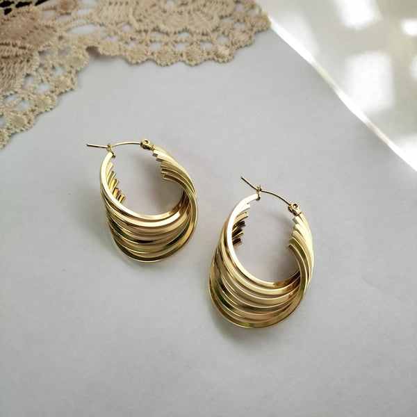 Gia Golden Cascade Hoops
