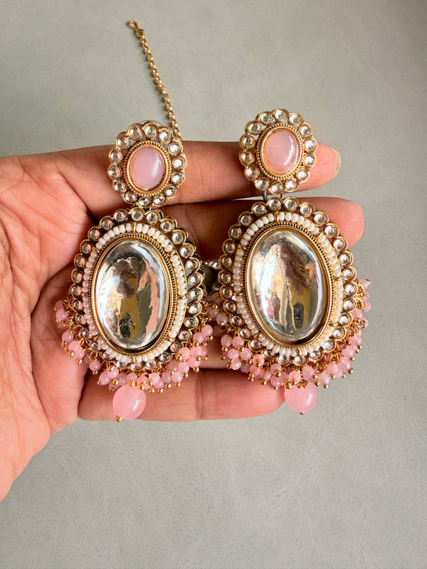 Adhira  Kundan Polki-Style Choker Necklace Set