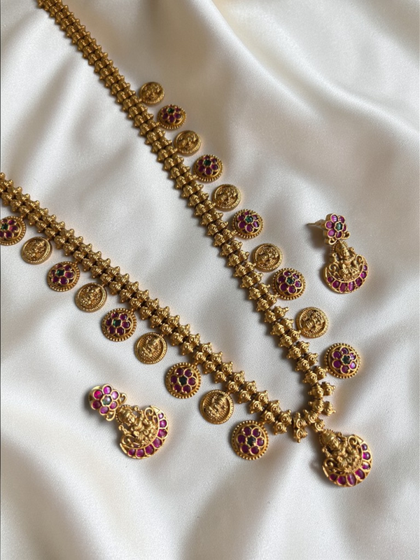 Lavanya Premium Laxmi Long Necklace with Earrings