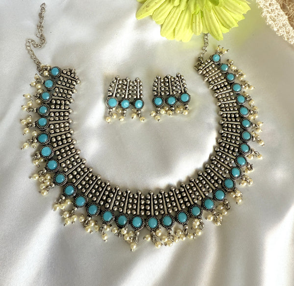 Myra Turquoise Color Stone Necklace