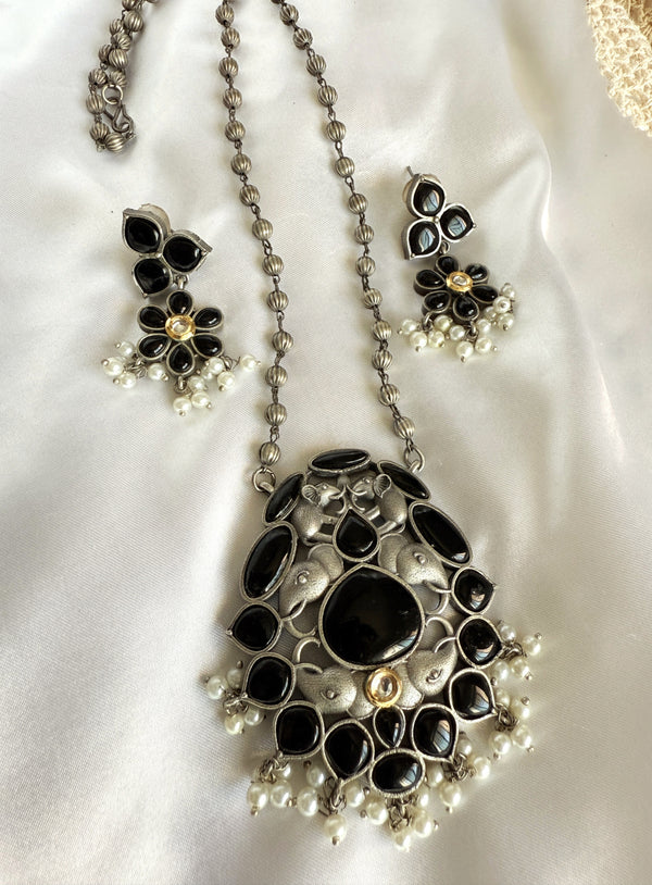 Myra Long Silver Replica Necklace