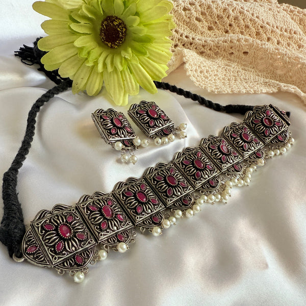 Myra Ruby Color Choker