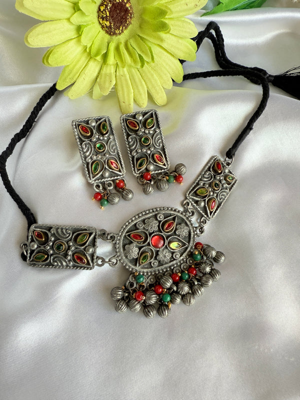 Myra Oxidize Choker Necklace