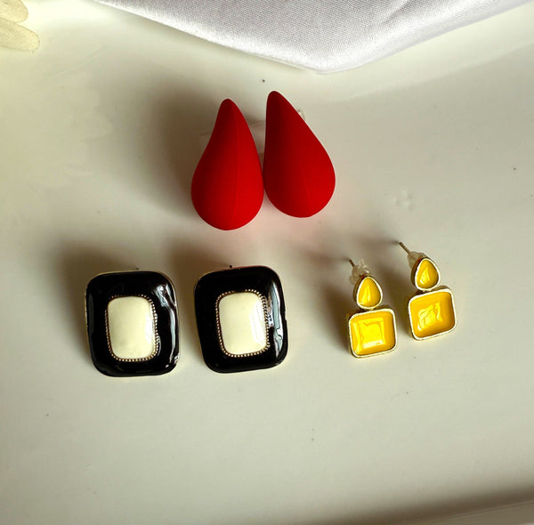 Gia Monochrome Western Earrings Combo