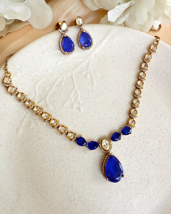 Adhira Premium Kundan And AD Stone Necklace Set