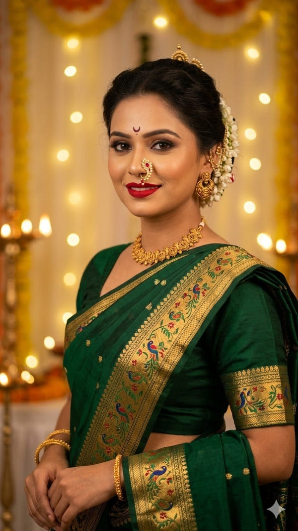 Lavanya Antique Temple Necklace with Maang Tikka