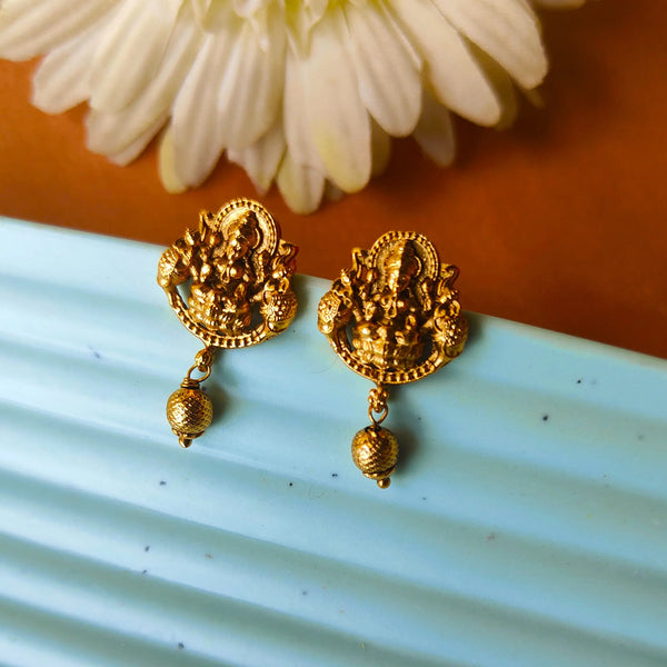 Lavanya Temple Golden Earring