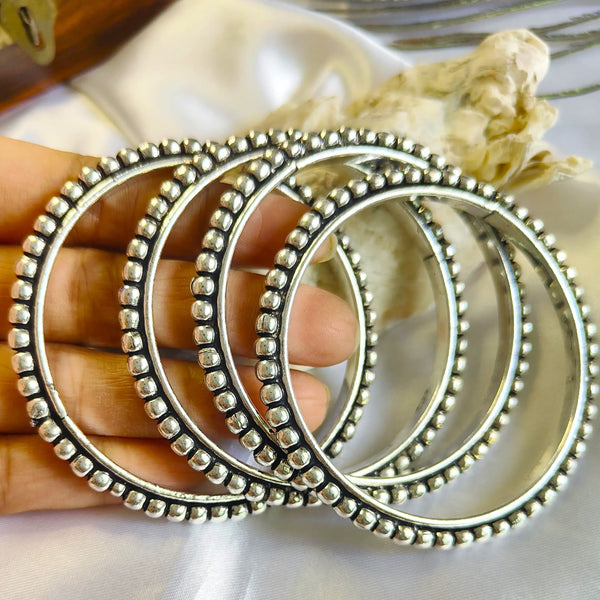 Anjali Oxidize Silver Bangles