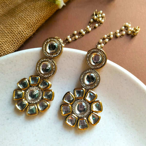 Inaya Flower Kundan Earrings