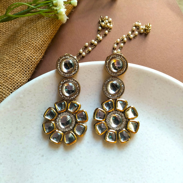 Inaya Flower Kundan Earrings