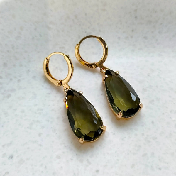 Chandani Mehndi Green Color Stone Earring