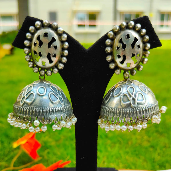 Diya Traditional Oxidize Jhumki Earring