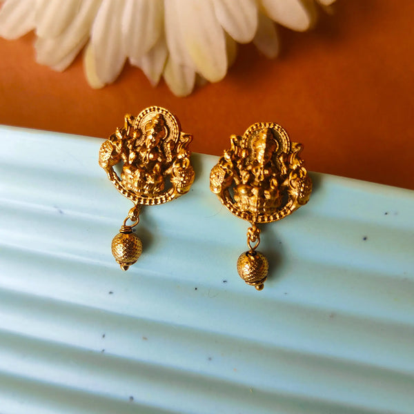 Lavanya Temple Golden Earring