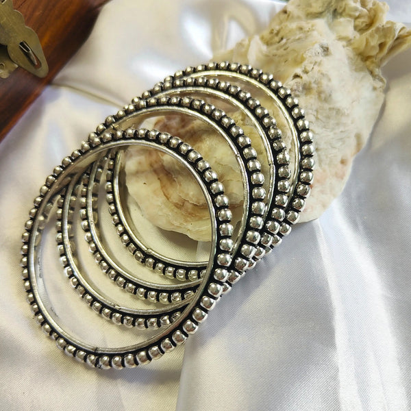 Anjali Oxidize Silver Bangles