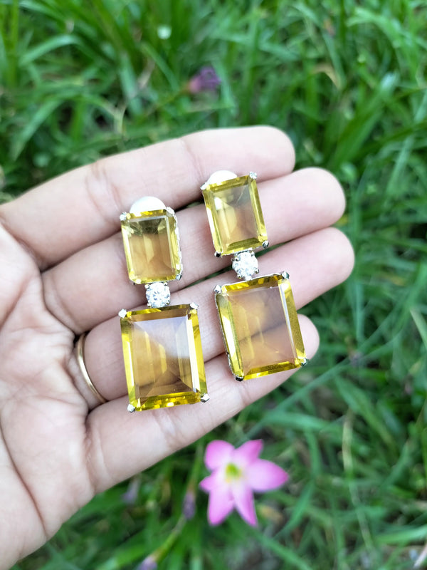 Kiara Yellow Color AD Earring